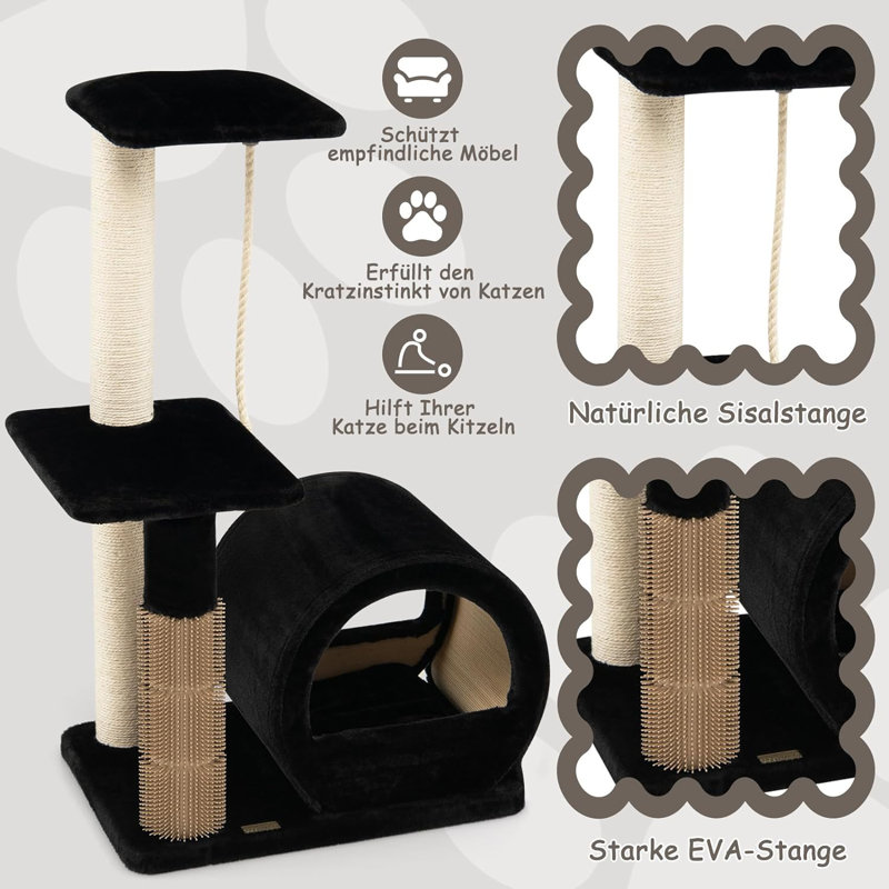 92cm H Cat Tree, Black