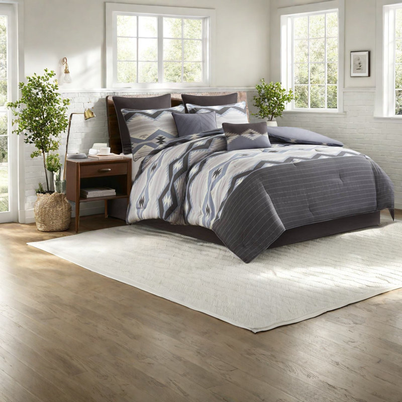 Piece Cal King Bedding Sets, Polyester Rustic Modern Home Comfort