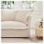 Repose-pieds Koala en chenille crème avec housse amovible et coussin profond-658238131
