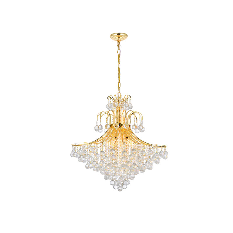 Stoller 15 - Light Dimmable Empire Chandelier, Gold, 31"