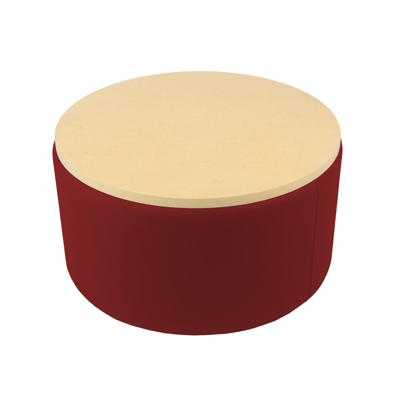 Repose-pieds rond 30 po Pro Series, Rouge / Beige