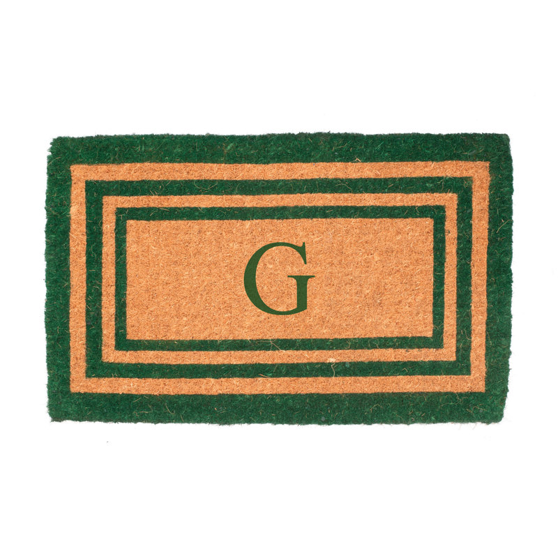 Tapis de porte d’extérieur en forme de fait main rectangulaire Stansfield, G, Rectangle 2 pi x 3 pi 3 po