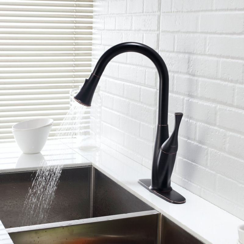 Kitchen Faucet With Pull Out Spraye, Oil-Rubbed Bronze