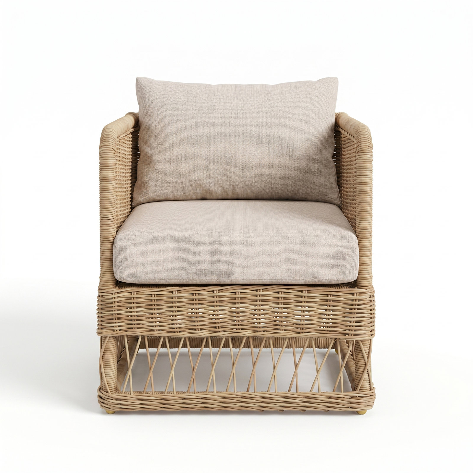 Margot Sunbrella® Patio Lounge Chair, Bliss Linen, Brown