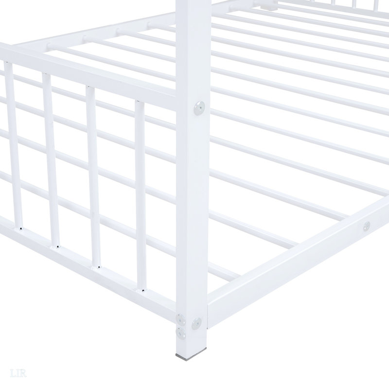 Lit en métal, structure de lit, Complet/Double, Blanc