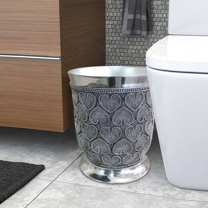 Oneita Resin Wastebasket | 7QT | Silver