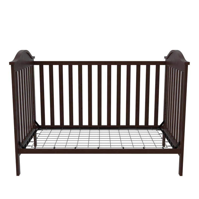 Espresso Pine Wood Open-Frame Toddler Daybed Rail