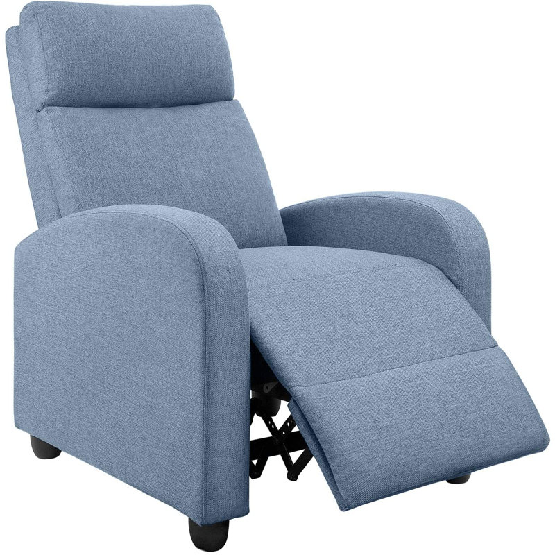 Eshawna Upholstered Massage Chair, Blue Canvas
