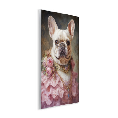 Fancy French Bulldog Portrait Wall Plaque, design by Wumples