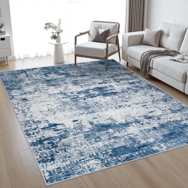 Area Rug Living Room Rug Washable Modern Abstract Soft Thin Rug Indoor Floor No Slip Stain Resistant Carpet For Bedroom Dining Room Farmhouse Nursery Home Office