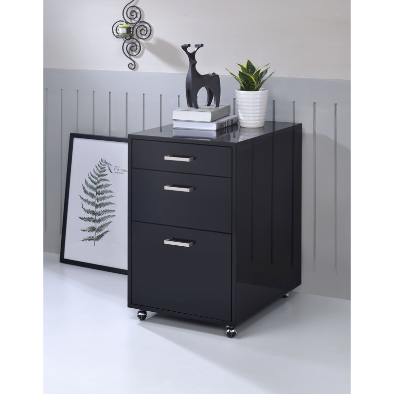 Rectangular File Cabinet With 3 Drawers