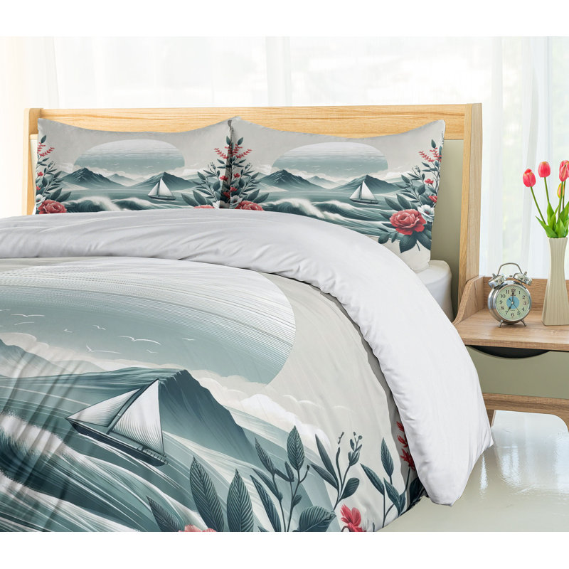 Nautical Duvet Cover, Queen Duvet Cover + 2 Standard Shams