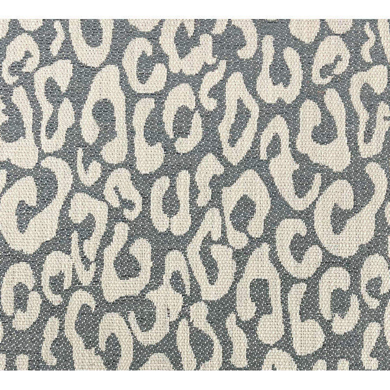 Hepburn-Santana Leopard Print Textured Fabric, Carrara