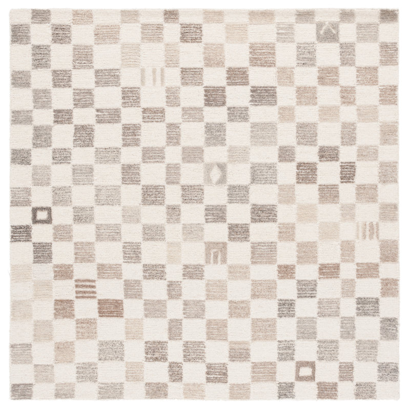 Tapis en laine touffeté à la main Narragansett, Carré 6 pi