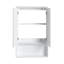 Armoire murale de salle de bain 24 po, portes à fermeture douce, conception à fixation flottante, blanc brillant (emballage KD)