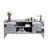 60" Mirrored TV Stand With Crushed Diamond Glass Doors - Modern Media Entertainment Center For Living Room, Adjustable Storage TV Console Table For 65-Inch TV