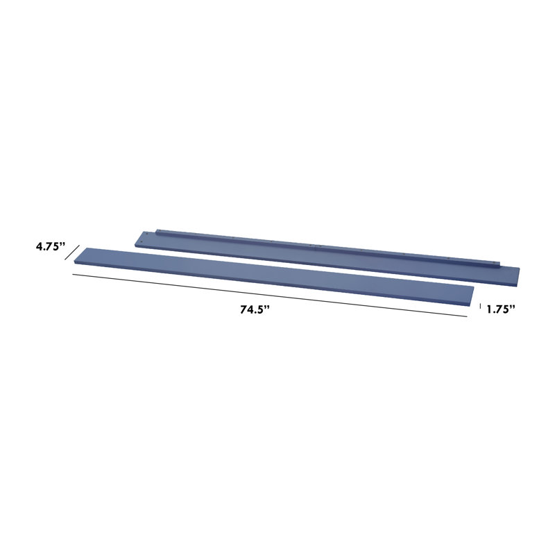 Rails pour lit double, Bleu marine cobalt