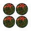 Christmas Wreath Vegan Leather Round Pebble Placemat-536980164