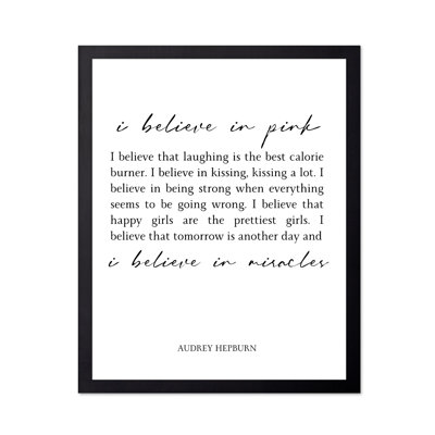 Audrey Hepburn I Believe in Pink No2