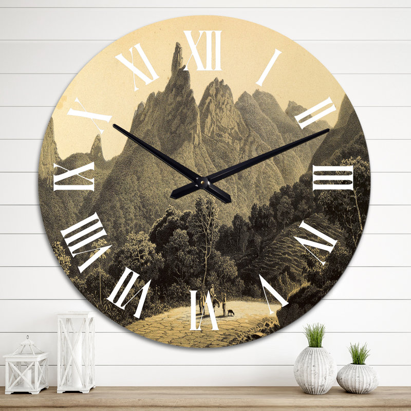 Nature of South America Vintage III - Horloge murale traditionnelle, Surdimensionné