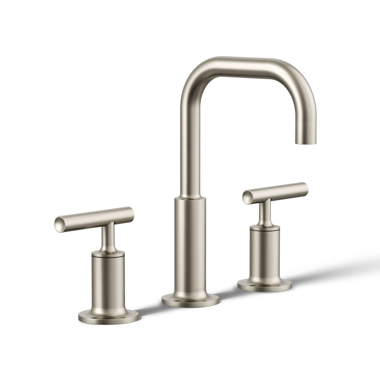 Purist Low-Handle Widespread Bathroom Faucet, Vibrant Brushed Nickel
