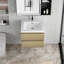 Meuble-lavabo flottant avec lavabo, meuble-lavabo mural moderne avec lavabo en résine et tiroirs à fermeture en douceur-946580556-946580554