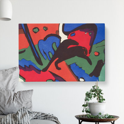 The Blue Rider by Franz Marc - Wrapped Canvas Painting