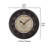Wall Clock, 16 Inch Round In Antique Brown, Old World Background