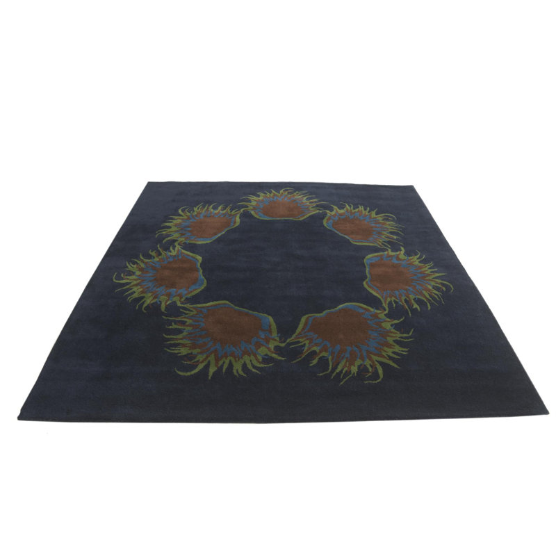 Tapis carré bleu marine Orlando