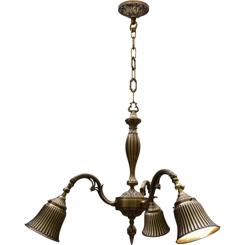 Esparto 3 - Light Candle Style LED Chandelier, Antique Brass
