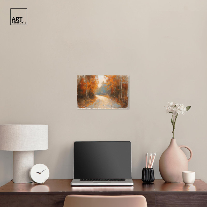 Automne sur toile, paysages d'automne par Art Remedy, H 10 po x l 15 po, Toile tendue