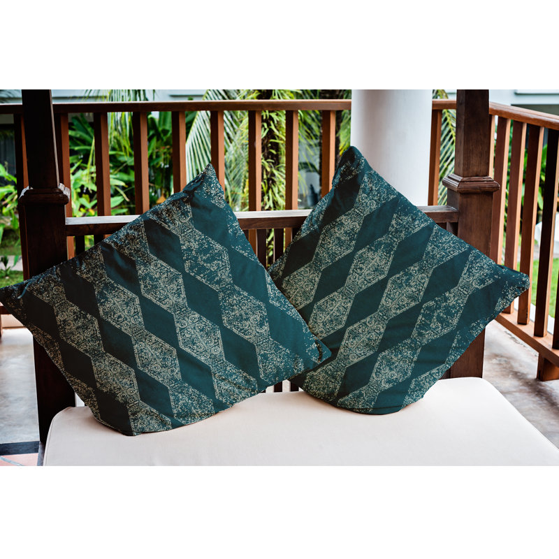 Housse de coussin d'extérieur carré Pyramid, 18 po x 18 po, Bleu sarcelle