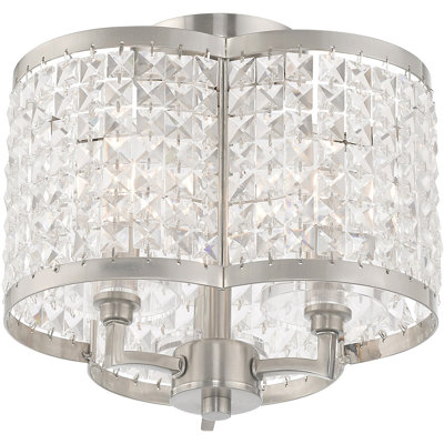 Treska Crystal Semi Flush Mount