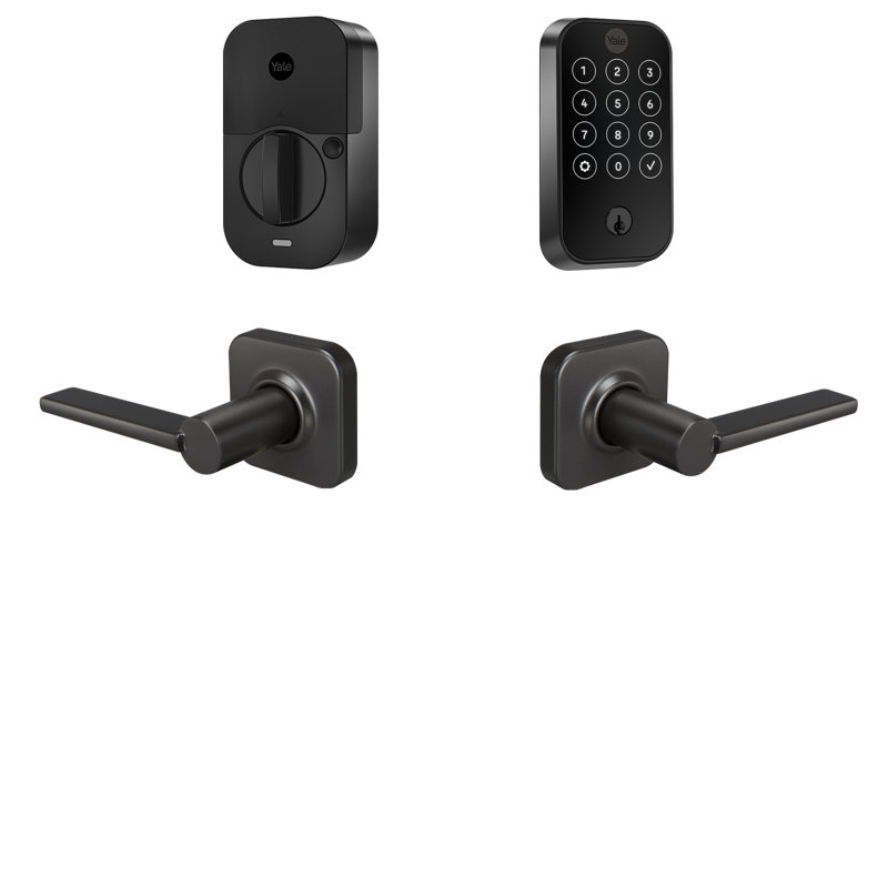 Yale Assure Lock 2 Touchscreen With Wi-Fi And Valdosta Lever, Black Suede