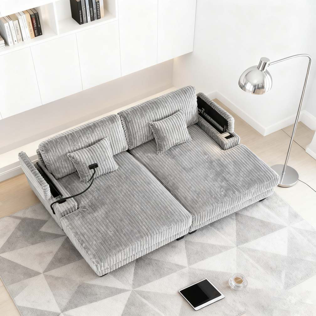 Latitude Run® Modular 2 Seat Loveseat Boneless Sofa, Cloud Sectional ...