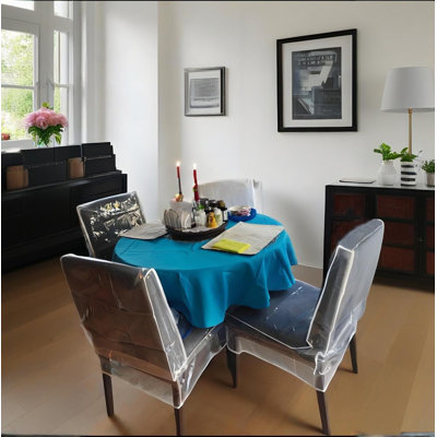 Housses de chaises de salle à manger, protecteurs de chaises de cuisine imperméables, protecteurs de siège en plastique transparent, gardez votre chaise à l'abri des taches de poussière d'eau et des griffes pour animaux de compagnie avec 21 x P / 18 (convient à 16 à 23 po, paquet de 4)