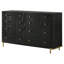 Commode noire à 8 tiroirs