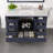 Minnich 48 In. Blue Single Sink Bath Vanity With Carrara Quartz Top And Undermount Porcelain Sink