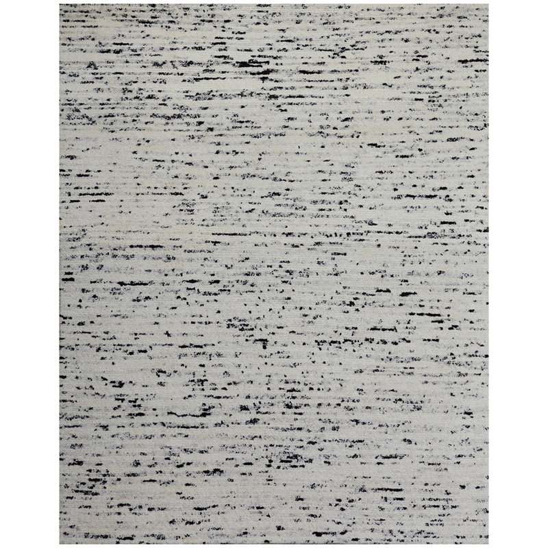 Wool Area Rug in Gray, Rectangle 2' x 3'