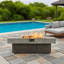 Rectangle Fire Pit Table with Cement-Imitating Texture Effect Design, 50000BTU Outdoor Firepit Table for Patio, Backyard, Garden Heating
