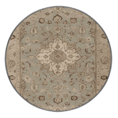 Machine Washable Tabriz Gray Area Rug