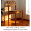 Chaise en bois massif avec siège rembourré Vintage Farmhouse