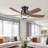 41" Modern 5-blade Flush Mount Indoor Ceiling Fan With Light And Remote/app Control-710461774