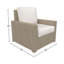 Chaise d'extérieur Henri avec coussins Sunbrella-1288751352
