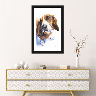 « basset ii », reproduction sur toile