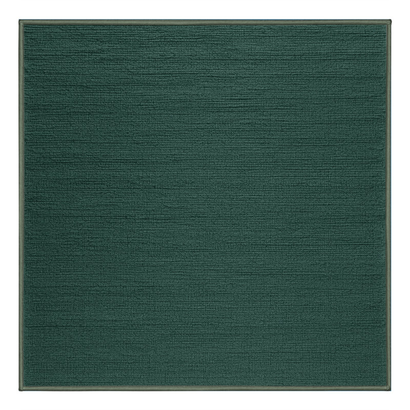 Tapis vert uni lavable à la machine, Carré 3 pi
