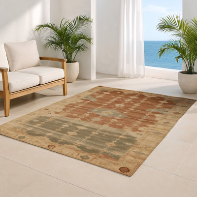 Tapis intérieur et extérieur brun Overdyed