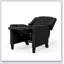 Classic Dark Grey Fabric Push Back Chair With Elegant Riveted Armrests And Durable Birch Wood Legs For Modern Comfort