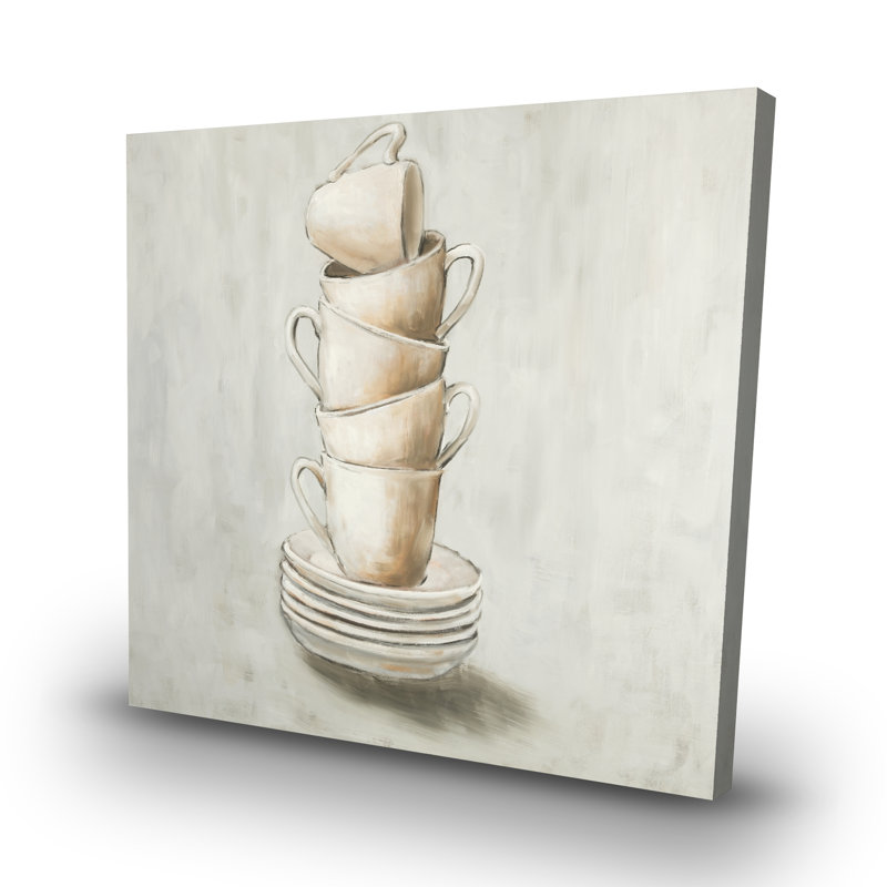 Stacked cups - 32"x32" art on canvas