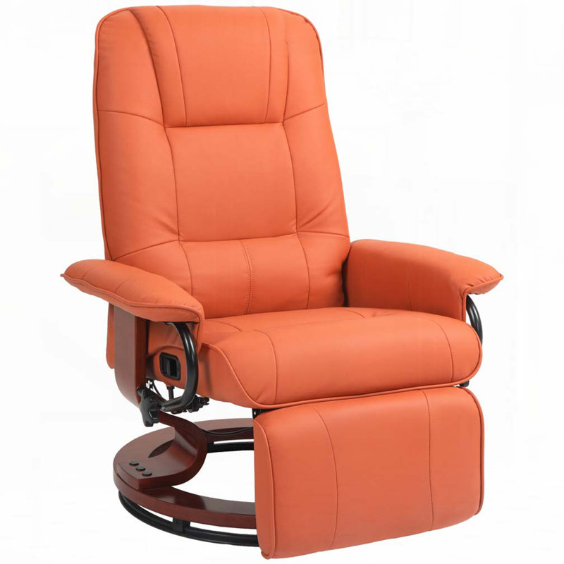 PU Swivel Manual Recliner Chair